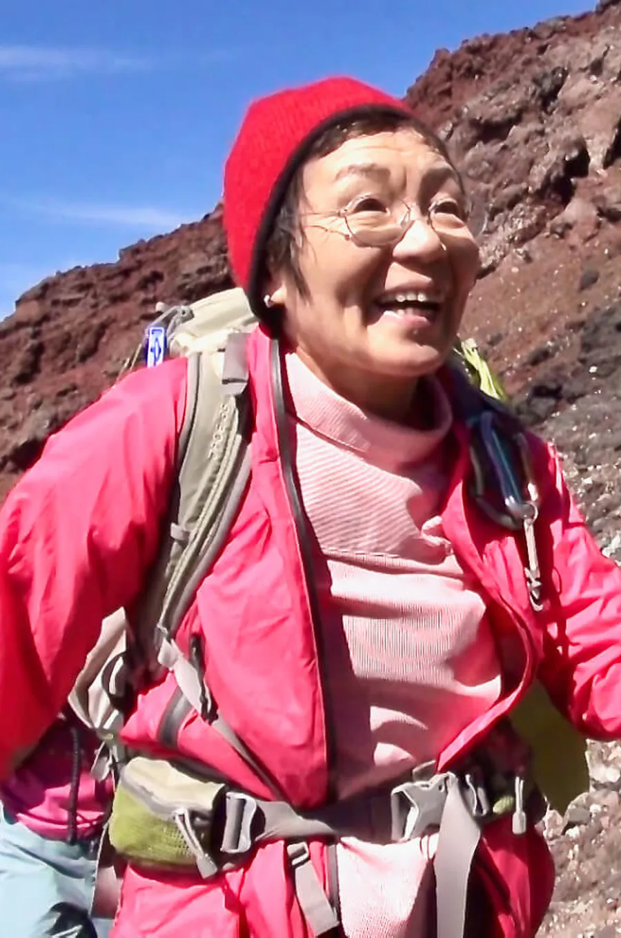 富士山を登る田部井淳子さん